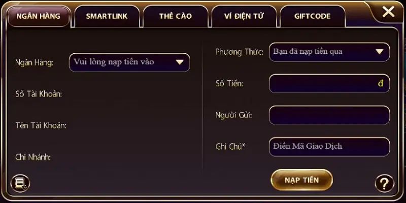 Cách nạp tiền vào tài xỉu chi tiết nhất