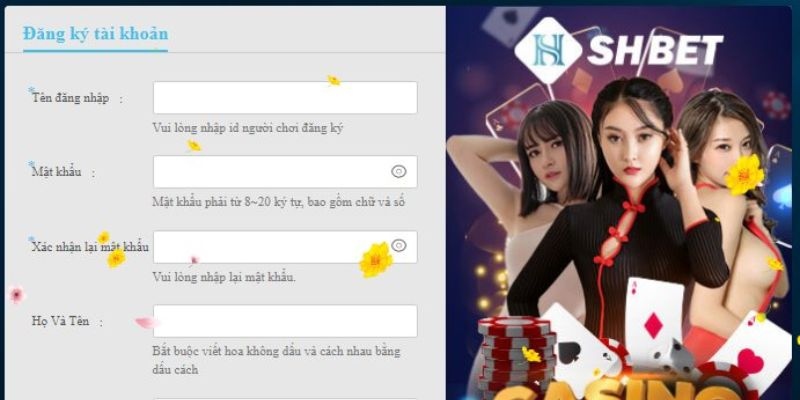 Đăng nhập vào trang chủ của SHBET